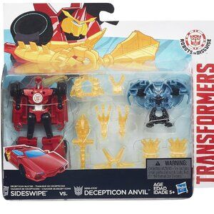 Transformers RID Decepticon Hunter Sideswipe vs Decepticon Anvil SEALED